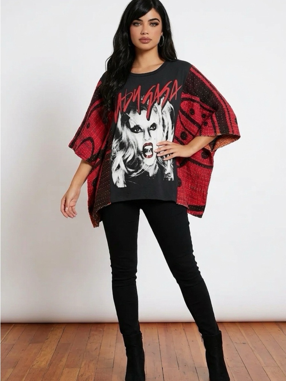 Handcrafted Upcycled Lady Gaga Kantha Tunic NWT One Size
